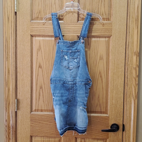 Denim Overall Dress - Picture 1 of 4